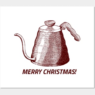 merry Christmas barista Posters and Art